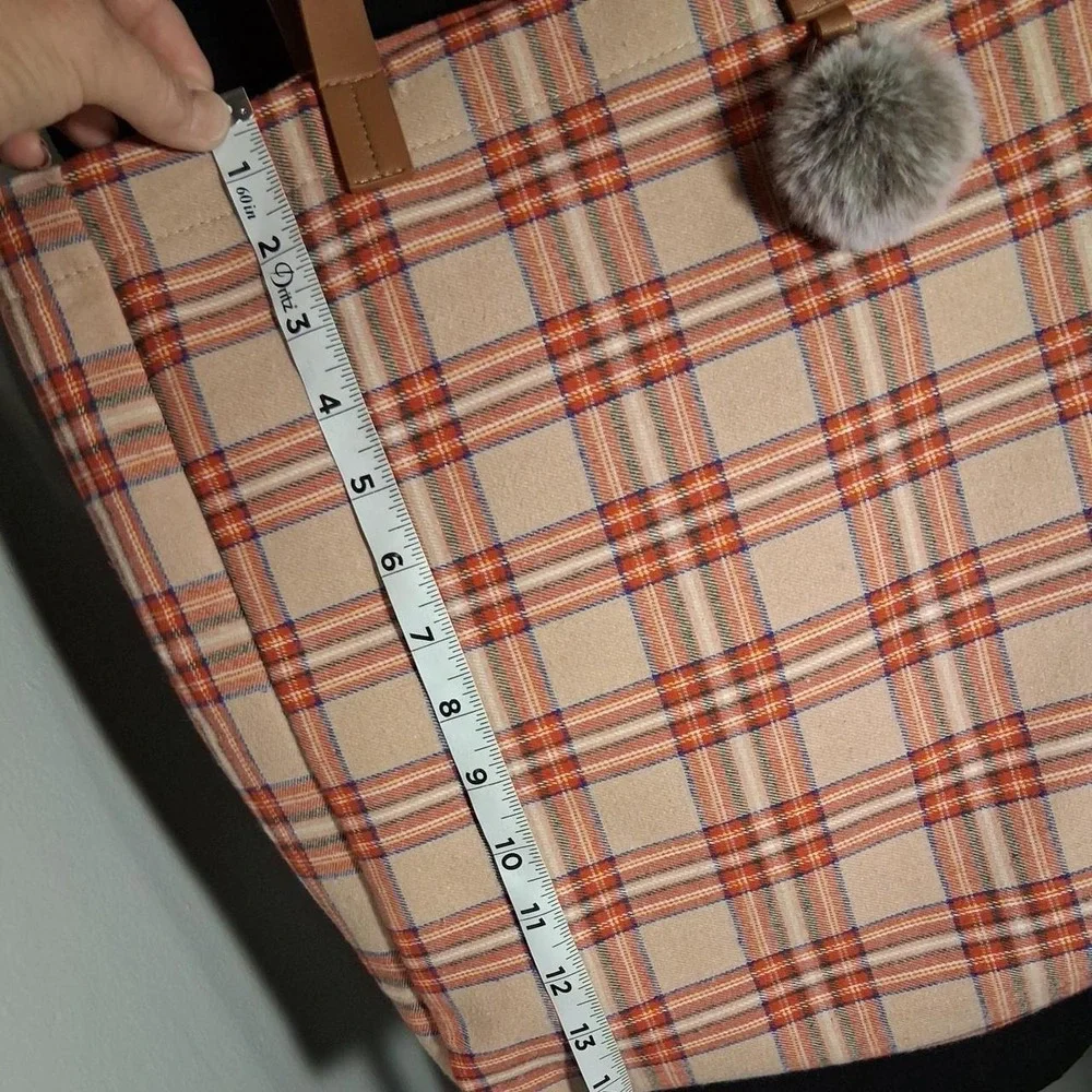 N/A plaid tote